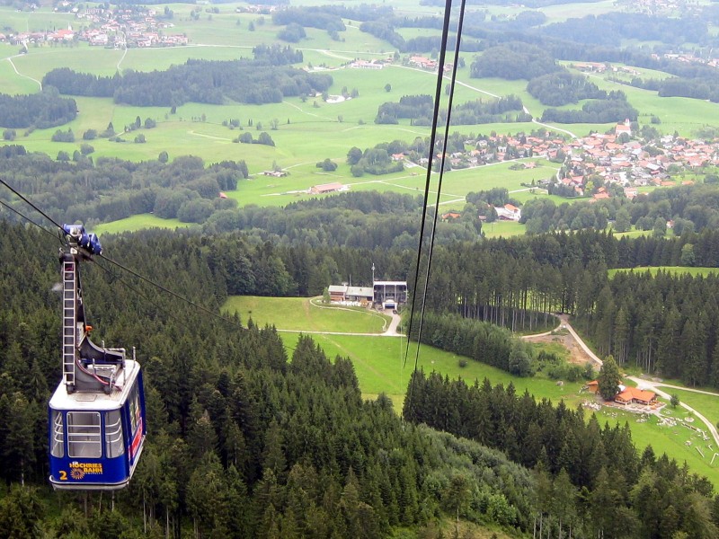 hochriesbahn mit blick auf grainbach